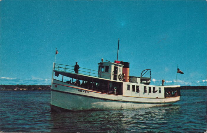 Soo Locks Boat Tours - Old Postcard